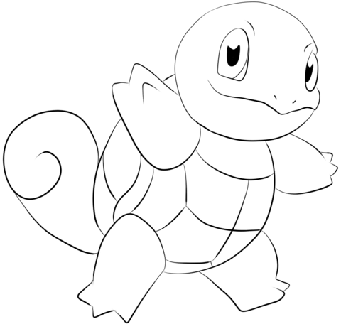 Squirtle Coloring page