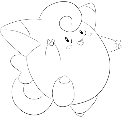 Clefairy Coloring page