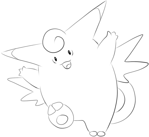 Clefable Coloring page