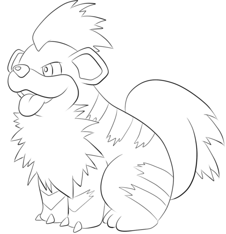 Growlithe Coloring page
