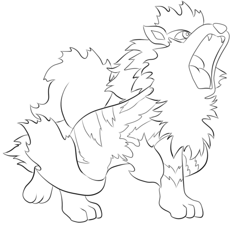 Pokemon Arcanin  Coloring page