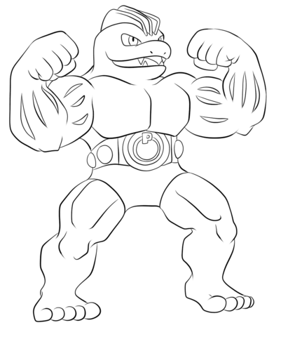 Machoke Coloring page