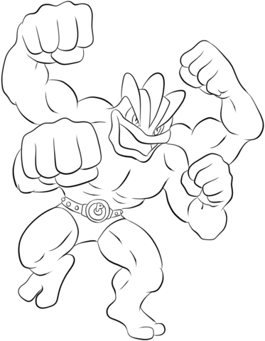 Machamp Coloring page
