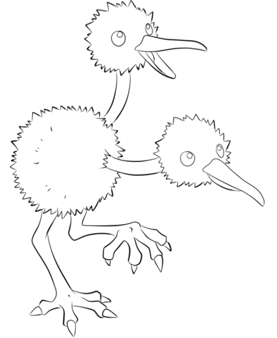 Doduo Coloring page