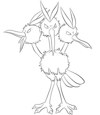 Dodrio Coloring page