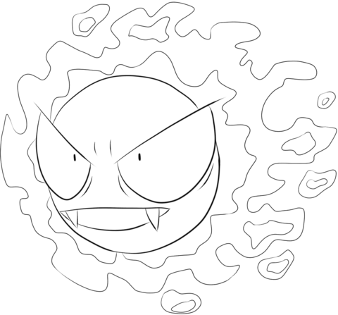 Gastly Coloring page