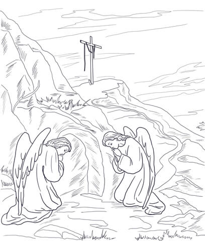 Empty Tomb Coloring page