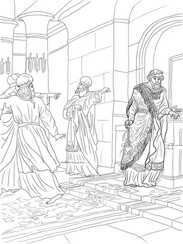 King Uzziah Disobeyed the Lord Coloring page