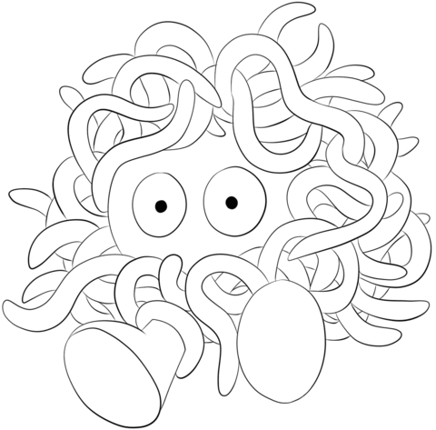Tangela Coloring page