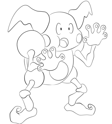 Mr Mime  Coloring page
