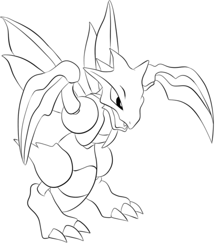 Scyther Coloring page