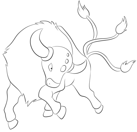 Tauros Coloring page