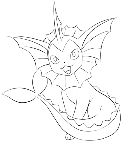 Vaporeon Coloring page
