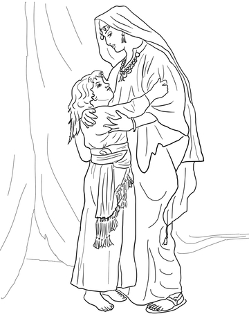 Hannah and Samuel Coloring page