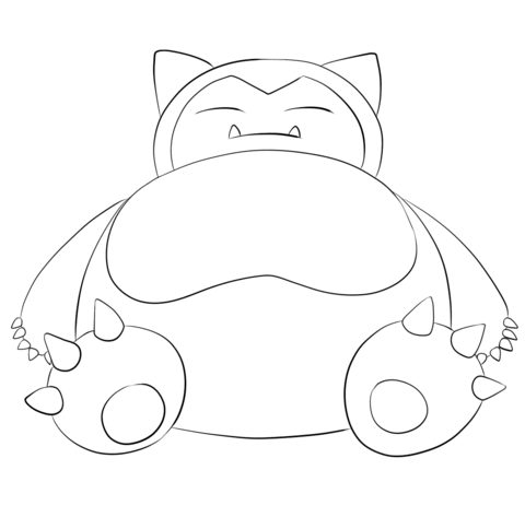 Snorlax Coloring page