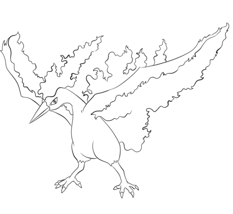 Moltres Coloring page