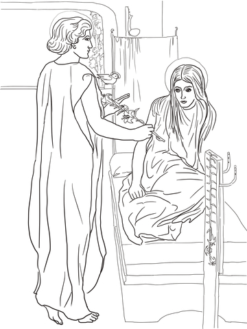 Annunciation of Mary Coloring page