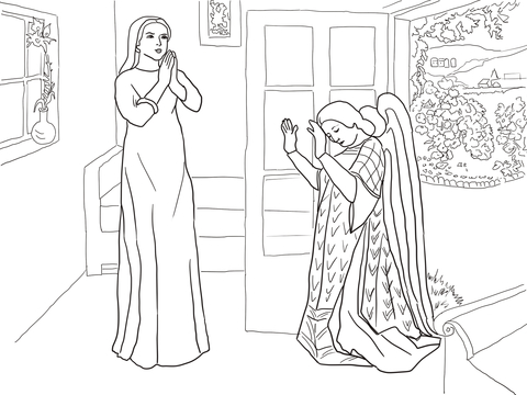 Annunciation Coloring page