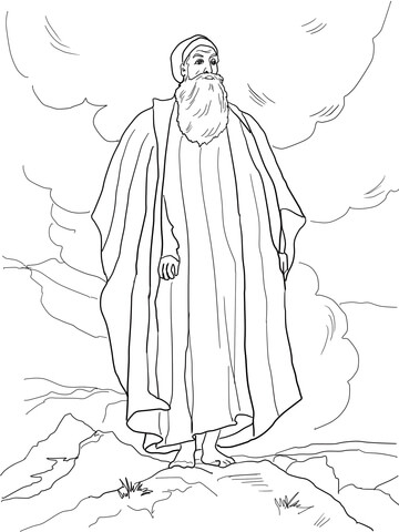 Moses Views the Promised Land  Coloring page