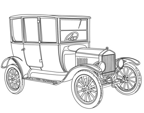 1919 Ford Model T Coloring page