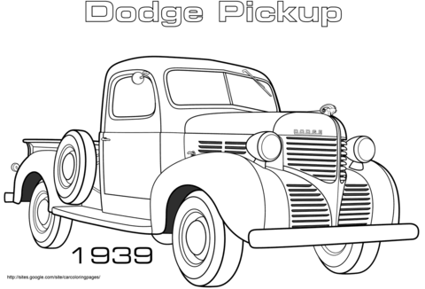 1939 Dodge Pickup Coloring page