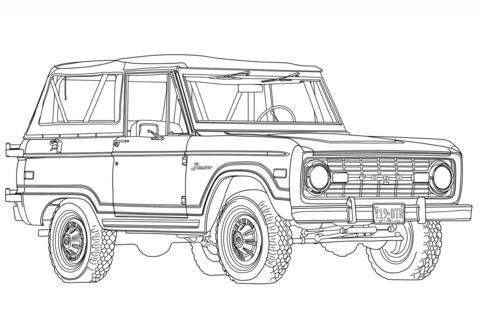 1966 Ford Bronco Coloring page