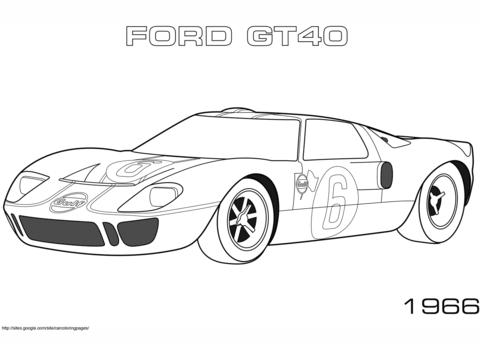 1966 Ford GT40 Coloring page