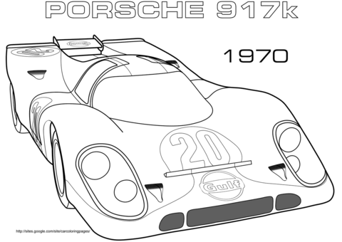1970 Porsche 917K Coloring page