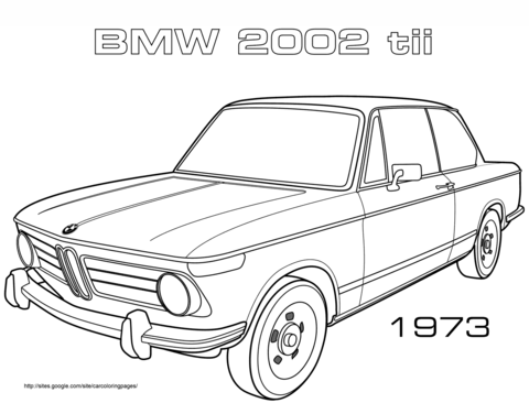 1973 BMW 2002 TII Coloring page