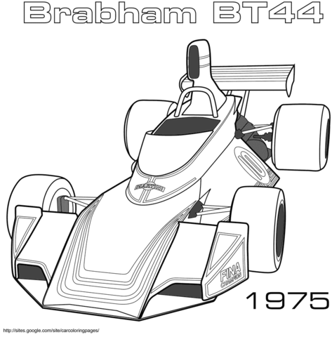 1975 Brabham BT44 Coloring page