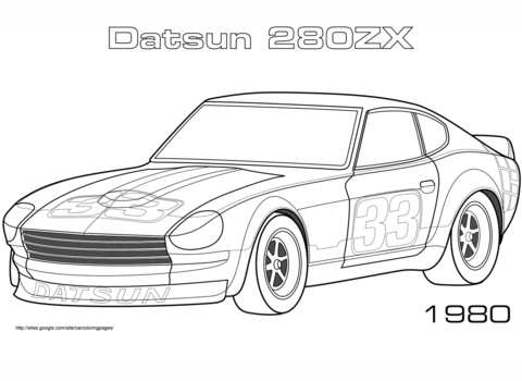 1980 Datsun 280Zx Coloring page
