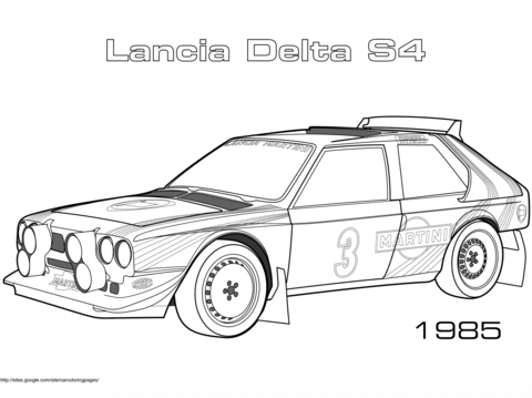 1985 Lancia Delta S4 Coloring page