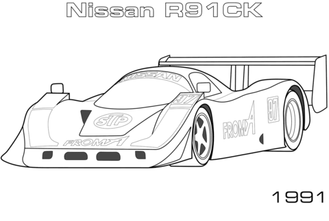 1991 Nissan R90C Coloring page