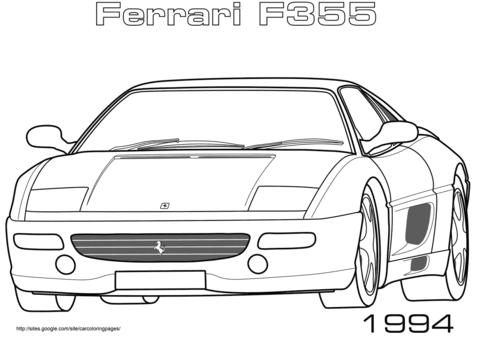 1994 Ferrari F355 Coloring page