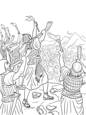 Gideon's Battle Against the Midianites Coloring page