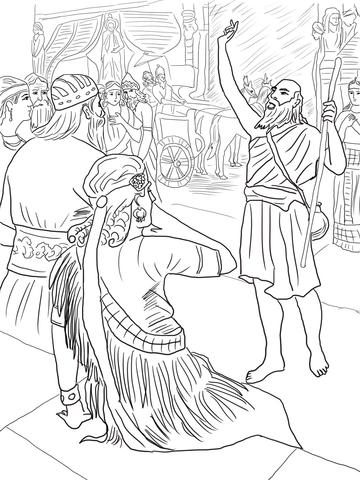 Jonah in Nineveh Coloring page