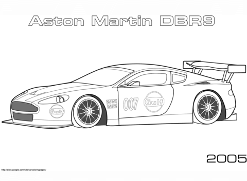 2005 Aston Martin DBR9 Coloring page