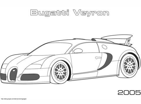 2005 Bugatti Veyron Coloring page