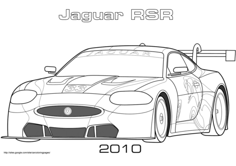2010 RSR Jaguar XKR GT2 Coloring page