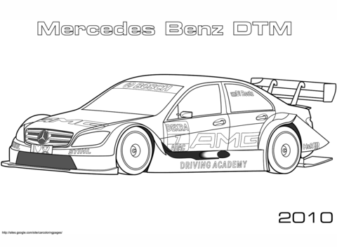 2010 Mercedes-Benz DTM Coloring page