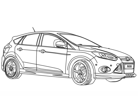 2012 Ford Focus Sport Coloring page