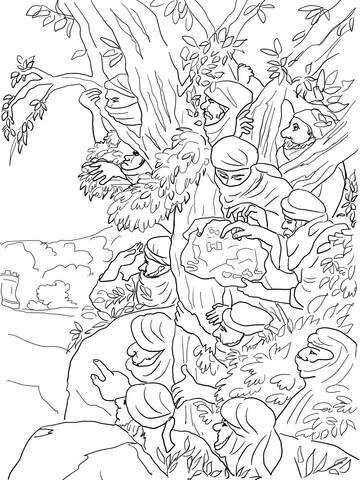 12 Spies Sent to Canaan Coloring page