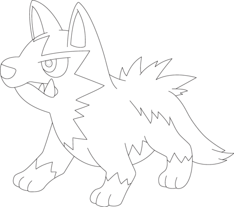 Poochyena Coloring page