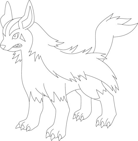 Mightyena Coloring page