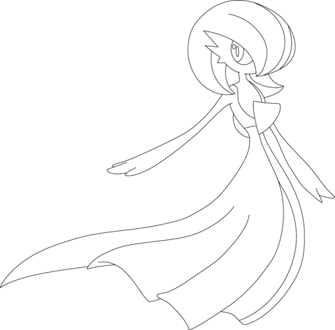 Gardevoir Coloring page