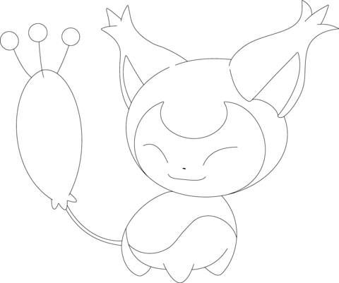 Skitty Coloring page