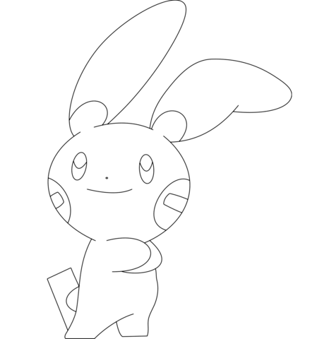 Minun Coloring page