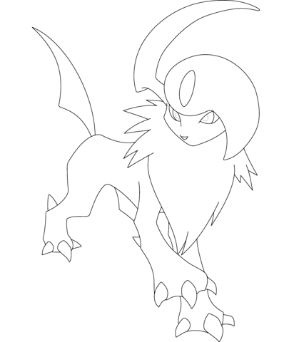 Absol Coloring page