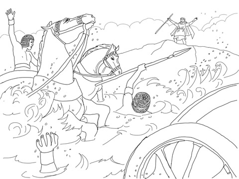 Pharaoh's Army Got Drowned Coloring page