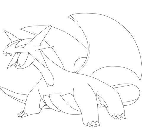 Salamence Coloring page